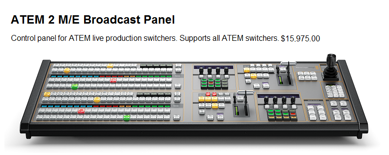 ATEM 2 M/E Broadcast Panel